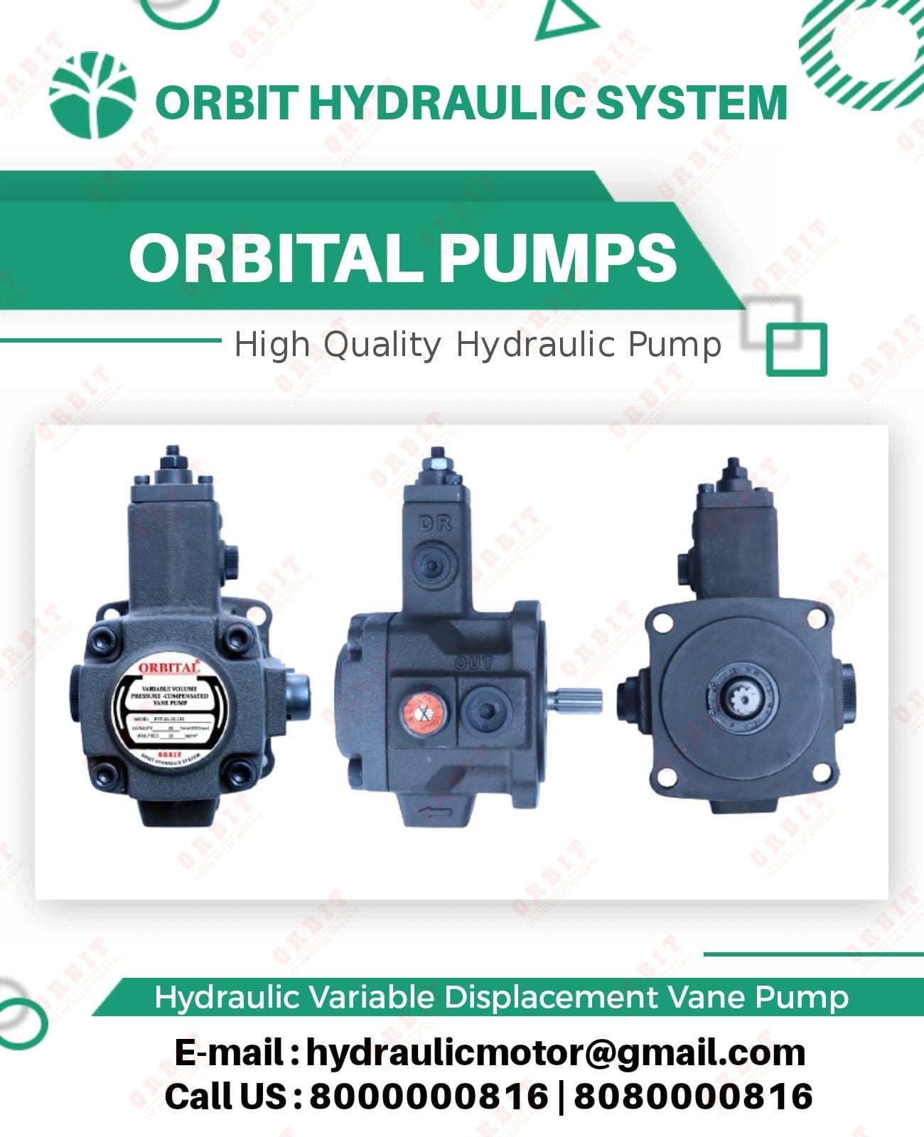 PVF PVDF VP5F VP6F Anson Make Hydraulic Pump Manufacturers in India PVF-30-20-11 Anson Hydraulic Variable Vane Pump